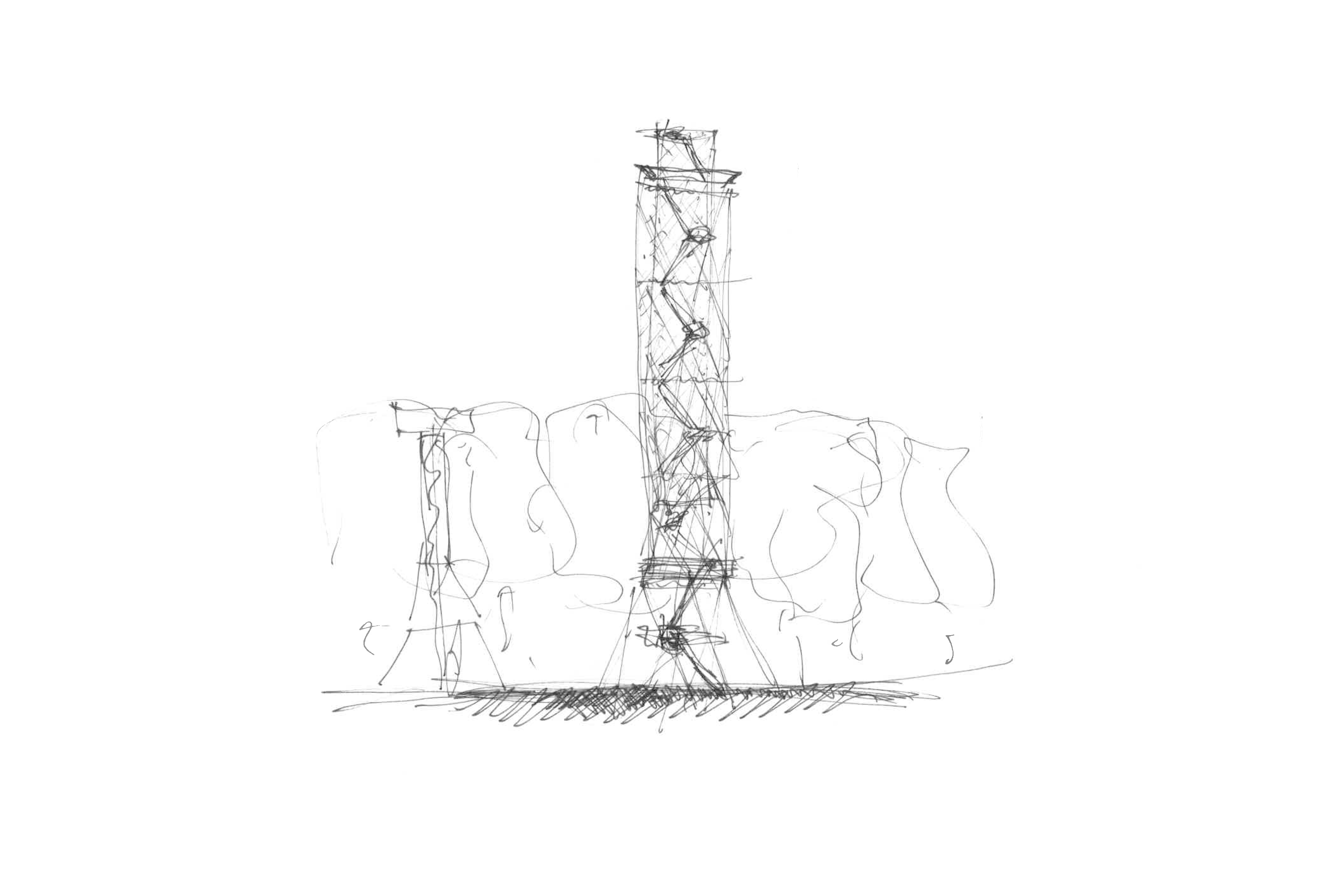 Titelbild Projekte Skizze Hardtbergturm
